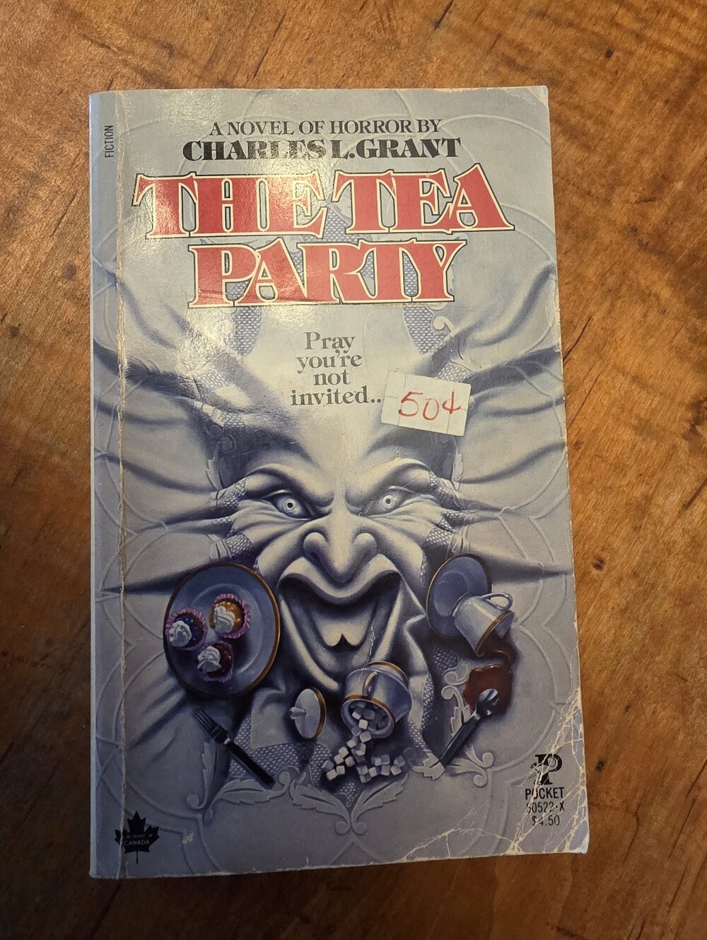 The Tea Party 1985 1st Pocket Books Printing PB Charles L. Grant Horror Book